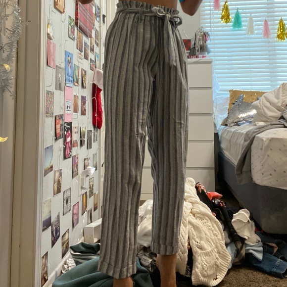 Striped straight pants - Picture 2 of 3